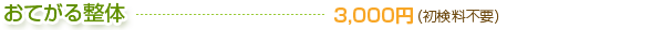 おてがる整体3000円